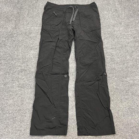 The North Face Pants Womens 8 Black Nylon Hiking Roll-Up Quick Dry Drawstring - Picture 1 of 13